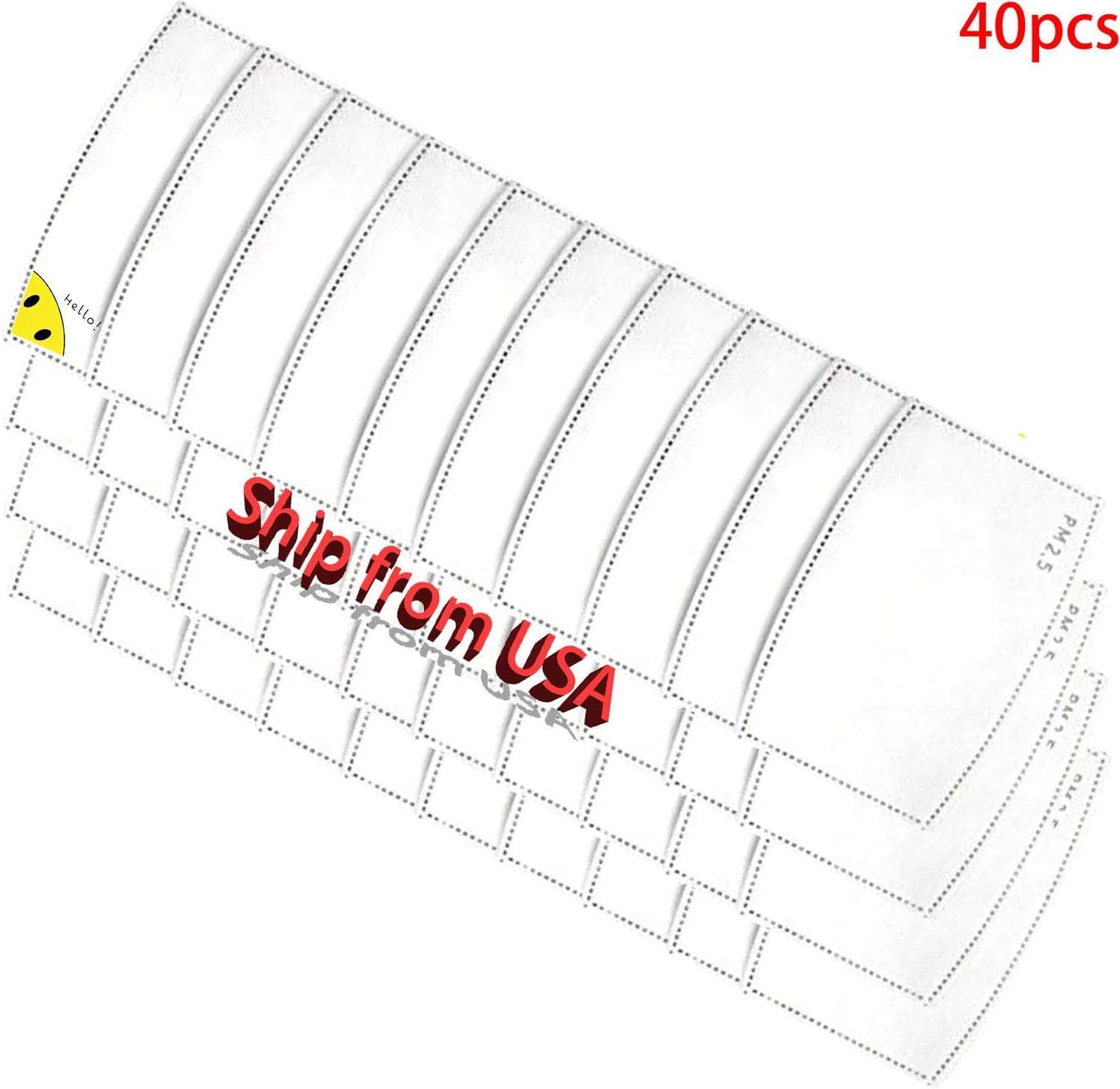 40Pcs Activated Carbon Filters, Filters for Women Men Kids - Breathable, Free Cotton, Anti Dust Pollution-Fast Shipping