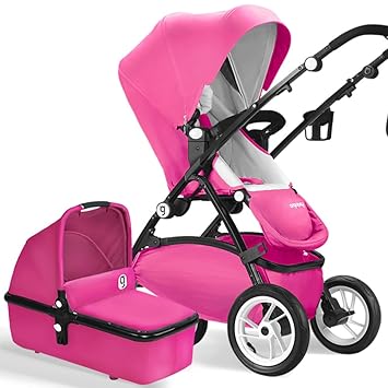 pink bassinet stroller