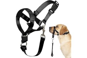 BARKLESS No-Pull Head Collar for Dogs Training & Walking Made Easy, Soft, Adjustable Dog Halter Harness with Safety Link- Put an End to Pulling on The Leash
