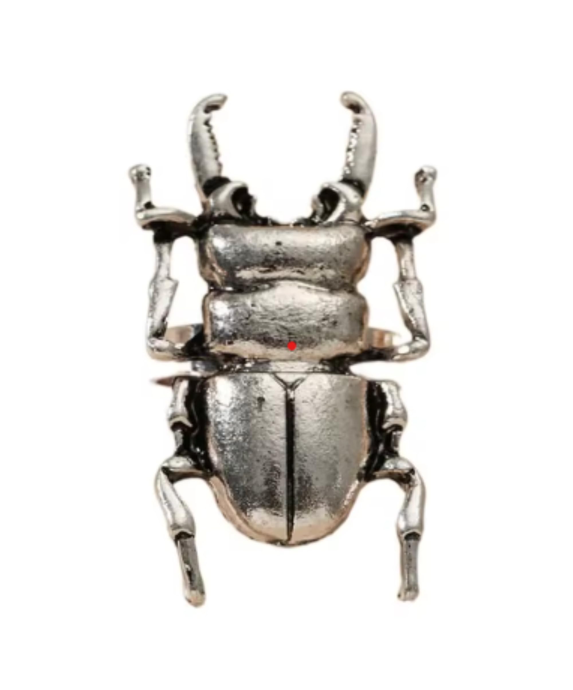 CrownOfRibbons Stag Beetle Statement Ring for Women, Adjustable Jewellery in a Gift Bag