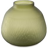 Signature Design by Ashley Scottyard Contemporary Indoor/Outdoor Floral Glass Tabletop Vase, Light Green