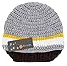 Boys Ski Wacky Beard Knit Winter Hat Beanie Grey