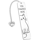 Tyqour Cute Cat Bookmarks Gifts for Book Lover,Funny Cat Book Marks for Friends Coworkers, Birthday Christmas Stocking Stuffers for Book Reading Bookish Gifts