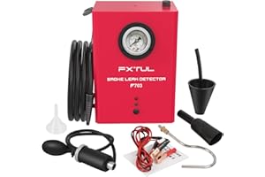 FXTUL Automotive Smoke Machine - Car Diagnostics Fuel Pipe Leakage Detectors Dual Mode 12V EVAP Leak Tester with Pressure Gauge Intake Adapter Cone Adapter for All Vehicles
