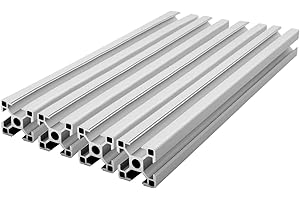 Seekliny 3030 Aluminum Extrusion T-Slot 1500mm(59 inch) Silver 4 Pack European Standard 30x30 Extruded Aluminum T-Slotted 30 Series Aluminum Profile