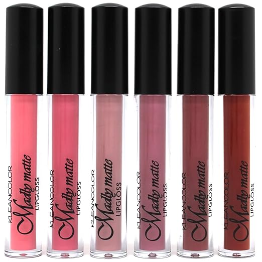 Amazoncom Set Of 6 Colors Madly Matte Lipgloss Bold Vivid Color
