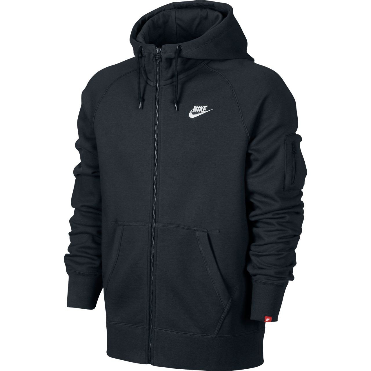 Nike Men's Fleece Jacket Full Zip, black/white: Amazon.co.uk: Sports & Outdoors