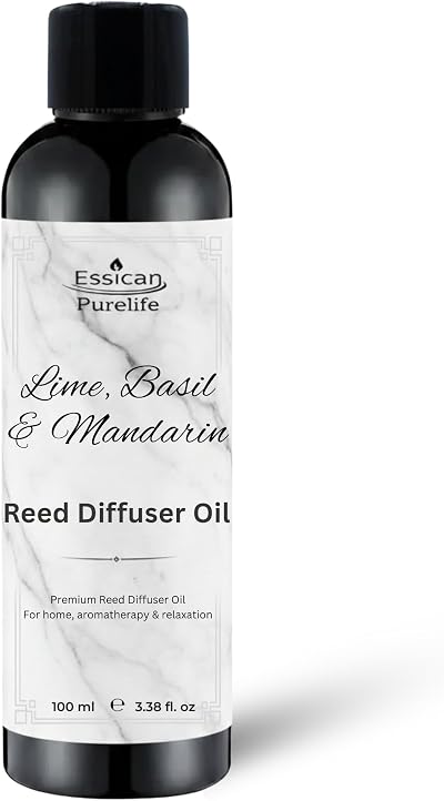 Essican Purelife Lime Basil Mandarin Reed Diffuser Oil Refill 100ml