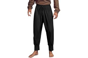 RUNCATI Mens Medieval Renaissance Pants Viking Pirate Mercenary Gothic Costume Cosplay Navigator Trousers