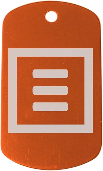 Amazon Co Jp 記号シンボルドキュメントオレンジ犬タグカスタム彫刻by Ndzパフォーマンス スポーツ アウトドア