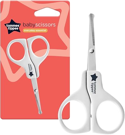 Tommee Tippee Everyday Essential Baby Nail Scissors 0m+ Easy-Hold Handles