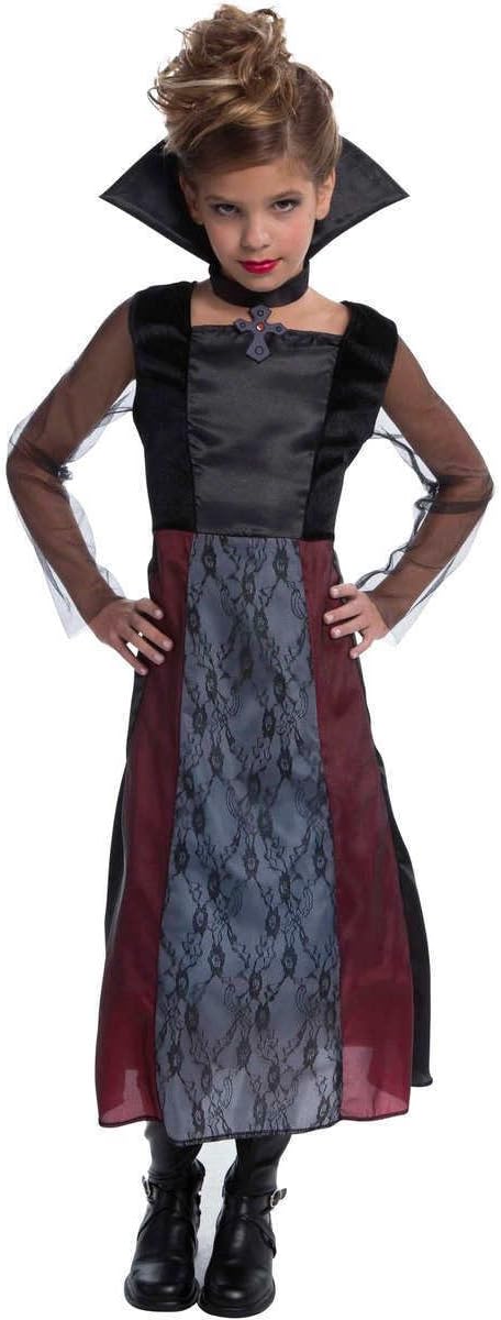 Child Scary Horror Evil Vampiress Vampire Costume World Book Day Week Kids Girls Halloween Fancy Dress Small