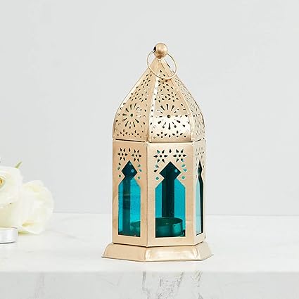 Home Centre Moksha Hanging Lantern - Blue