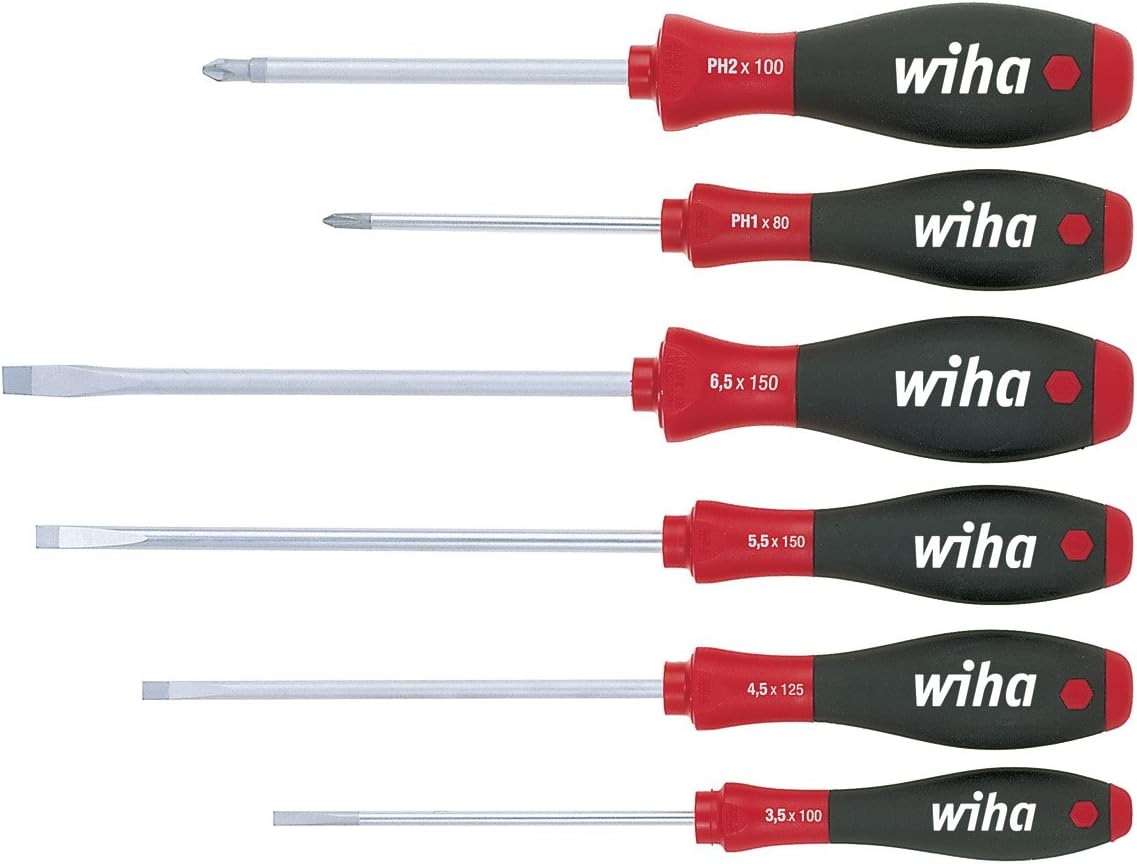 Wiha 302ZK6SO SoftFinish, Black, Schlitz/PZ 6-tlg