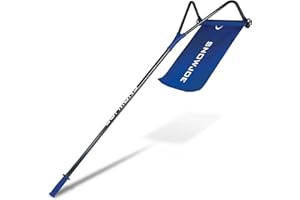 Snow Joe RJ208M Roof Rake Snow Removal Tool, Snow and Ice Scraper with Debris Slide and 28-Foot Reach, Includes 4 Adjustable Extension Poles