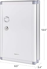 Amazon Basics 24 Key Cabinet Lock Box Silver 31.8 x 21.6 x 2.5 in view 3