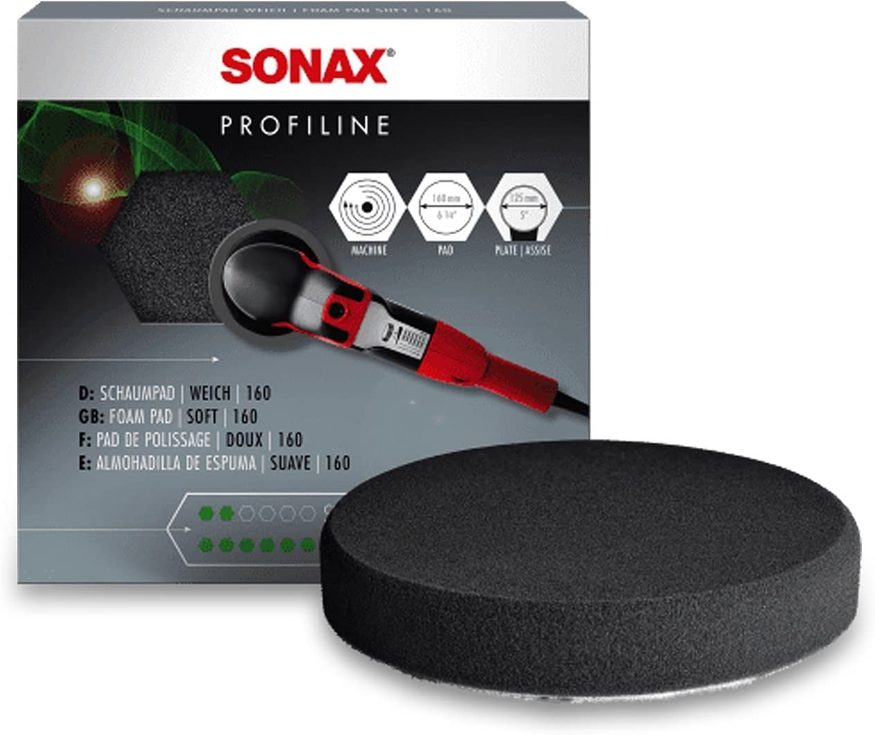 SONAX Grey Soft Polishing Pad | Foam Pad for Final