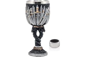 Medieval GOT Swords Chalice Goblet D&D Game Dragon Gifts Iron Throne Chalice Cup Merchandise Drinking Vessel with Wine Drip R