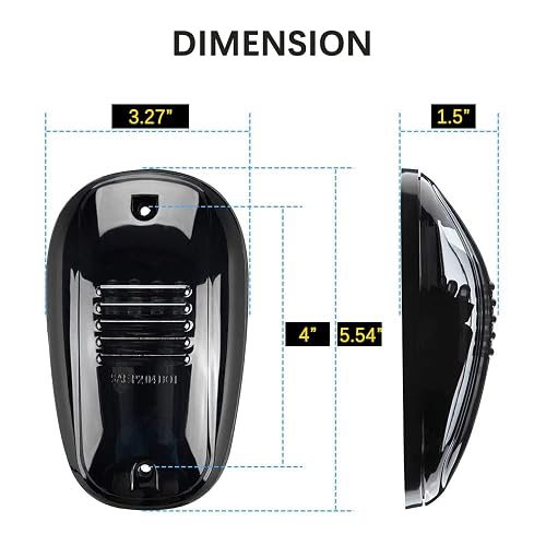 5 X Cab Marker Light, Amber Lens Amber LED Housing