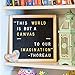 Vintage Changeable Felt Letter Board (12 x 12) | Premium Solid Oak Wood Frame | Includes Stand and Wall Mount, 290 White and 145 Gold Character Set (Black)