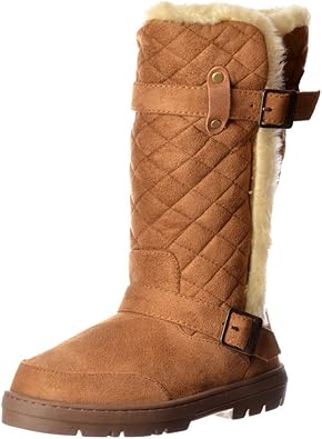 black fur lined biker boots