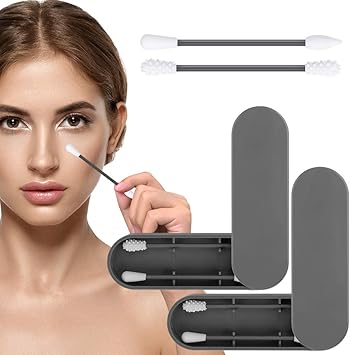 Coton Tige Reutilisable Lavable 2pcs Batons De Coton Silicone Ecologiques Coton Tige De Nettoyage Pour Le Maquillage Et Le Nettoyage Des Oreilles Outil De Beaute Avec Etui De Rangement Gris Gris Amazon Fr Beaute Et Parfum