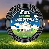 Elite 14/2 Landscape Lighting Wire, Low Voltage, Direct Burial, Outdoor, 100ft, UL Listed, Pure Copper, 14AWG 2 Conductor