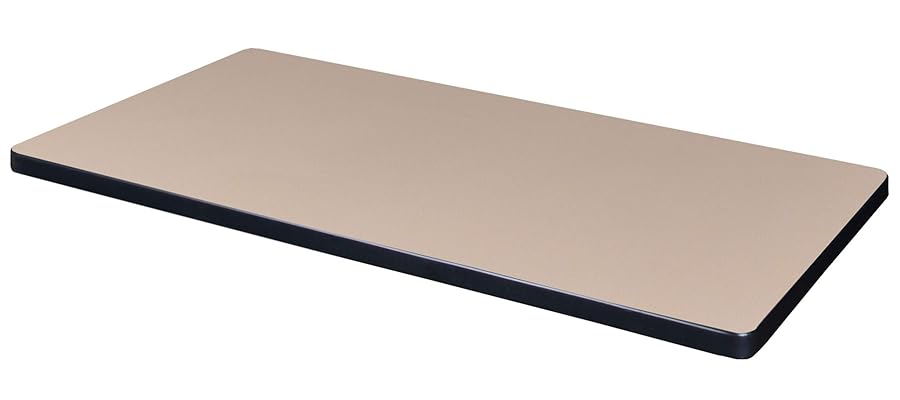 Regency Rectangular Standard Table Top 42" x 30" Beige/Grey