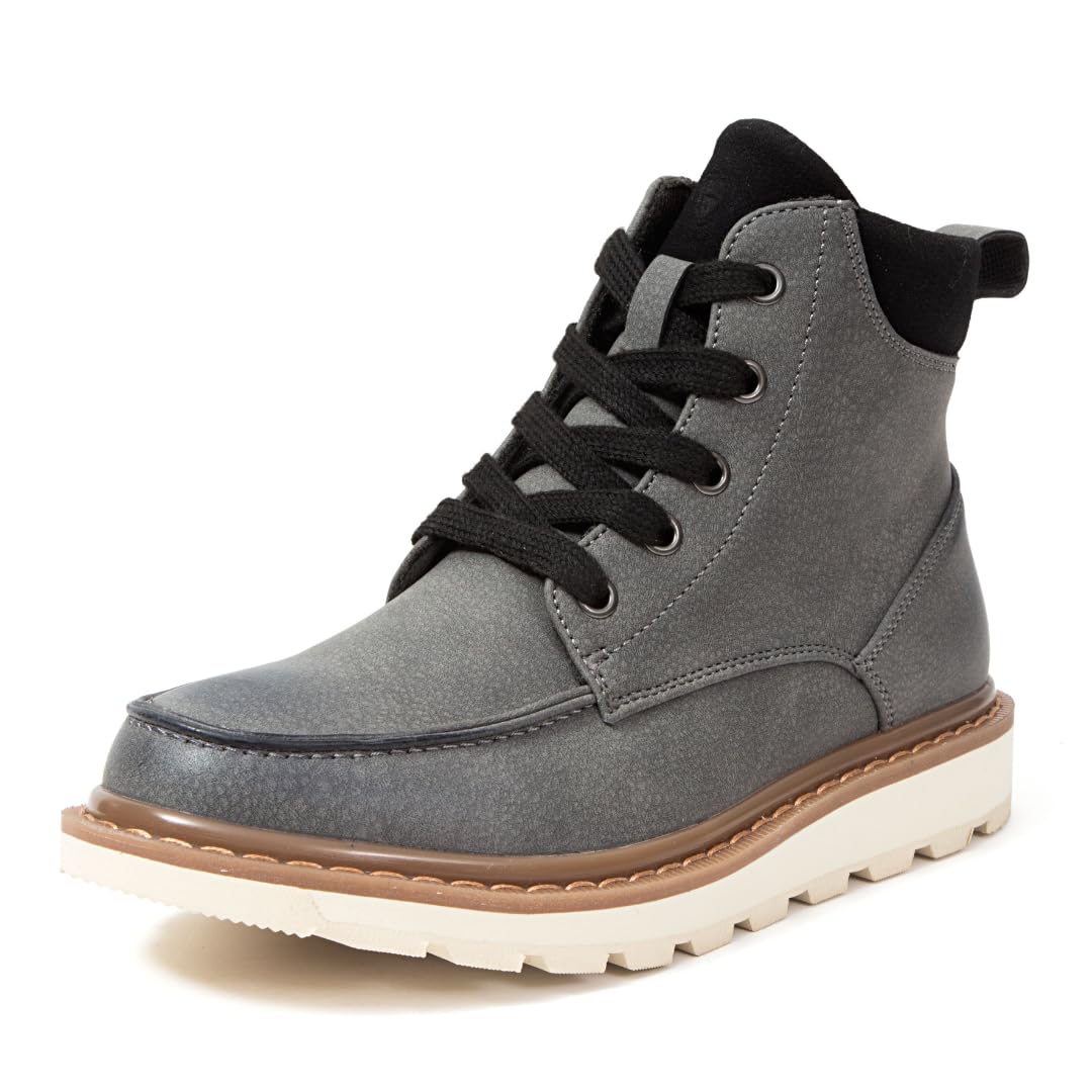 Deer Stags Julian Jr Boys’ Tall Boot – Grey – 6 Big Kid Medium