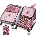 7 Set Packing Cube System, 3 Travel Cubes, 3 Pouches, 1 Shoe Bag, Travel Luggage Organizer