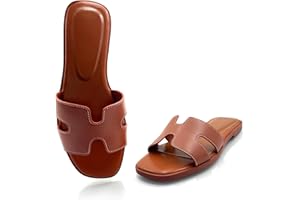 FONOWKE Womens Flat Sandals,Anti slip fashion sandals,Flat Slide Sandals for women,Comfy Style,women's gift, for vacation, sightseeing, and shopping