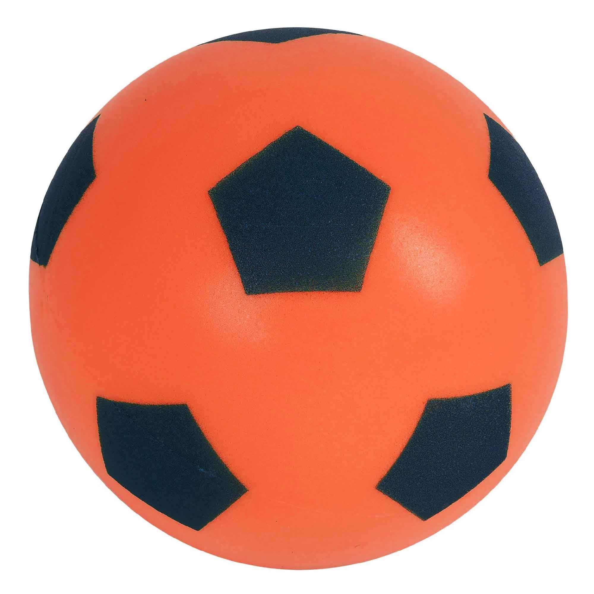 eMKay® 17.5cm Orange Football | Indoor/Outdoor Soft Sponge Foam Soccer Ball Great Fun For Adults And Kids Boys & Girls