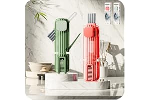 VIDONIO 2Pcs 4 in 1 Cup Lid Gap Cleaning Brush Set,Multifunctional Crevice Cleaning Brush for Bottle,Multipurpose Bottle Cleaner with Compact Design Tiny Silicone Cup Holder Cleaner Tool,Kitchen Gadgets