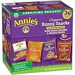 Annie's Organic Variety Pack, Cheddar Bunnies and Bunny Graham Crackers Snack Packs, 36 Pouches, 1 oz Each