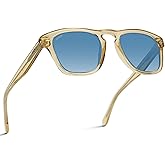 WearMe Pro - Polarized Retro Large Rectangular Mens Sunglasses