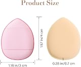WLLHYF 10 Mini Triangle Makeup Sponges for Loose Powder Foundation Wet Dry view 2