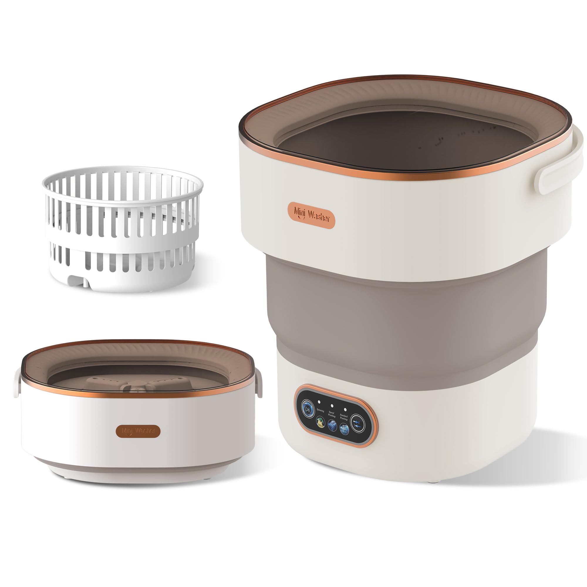 Photo 1 of Portable Washing Machine Mini Washer with Spin Basket, 16L Large Capacity Foldable Laundry Machine for Underwear, Socks, Small Clothes, Perfect for Travel, Apartment, RV, Camping, Hotel