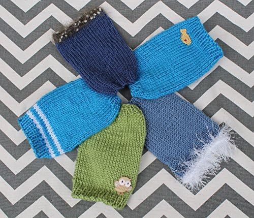 XXXS 1 to 1.5 lbs Teeny Tiny Dog Puppy Kitten Sweater in Blue/Green for Chihuahua Yorkie Maltese Teacup Pomeranian Puppy