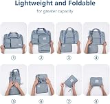 Flintronic Travel Duffel Bag 50L Foldable Lightweight Wet Dry Pocket Blue view 5