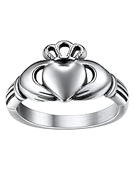 Silver Claddagh Rings Irish Love Jewelry for Female