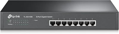 TP-Link TL-SG1008 8-Port Gigabit Ethernet Switch Desktop Rack-Mount Steel Case
