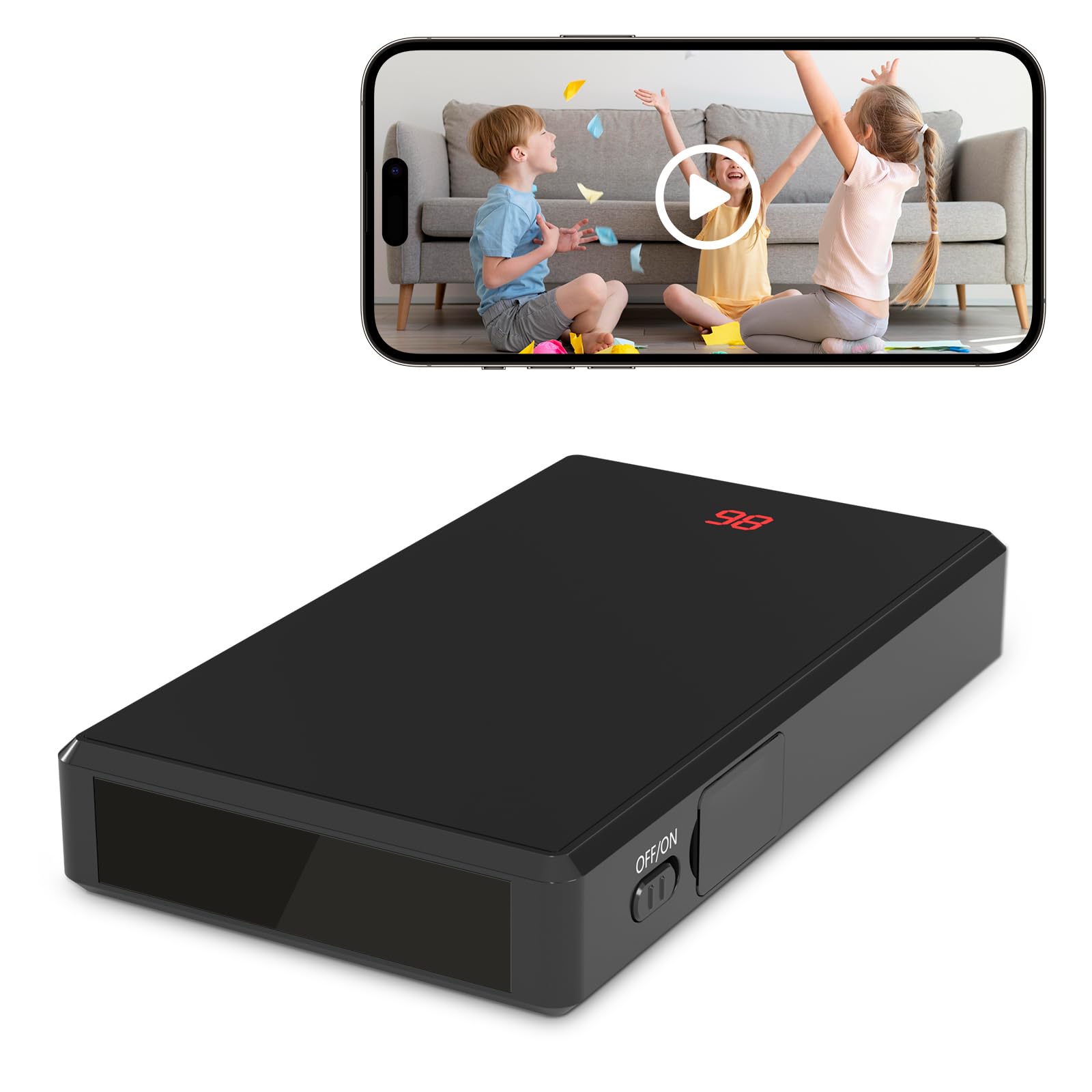 Photo 1 of Hidden Camera Portable Charger – 1080P Full HD Spy Camera with WiFi & Night Vision, Wireless Mini Nanny Cam for Home Security, Indoor/Outdoor Covert Surveillance