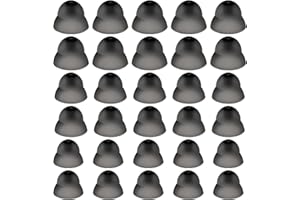 TONDIAMO 30 Pcs Dome Hearing Aid Silicone Hearing Aid Domes Hearing Aid Power Medium Power Small Close Ear Tips Hearing Direct Large Power for Hearing Resound Accessories(Black)