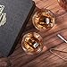 Whiskey Stones Gift Set - 8 Stainless steel Chilling Whisky Rocks + Set of 2 Premium Lead-Free Crystal Glass Cups -10 oz Tasting Tumblers and Ice Stone for Scotch, Bourbon, Irish Whisky, Brandy