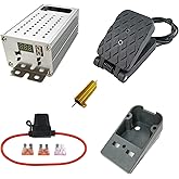 PWM 0-30s Soft Start/Soft Stop DC Motor Speed Controller with Variable Speed Padel Braking Resistor Gear Shifter Kit