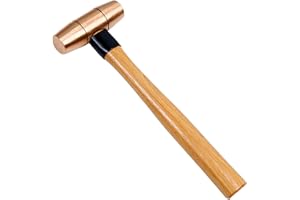 WEDO Copper Sledge Hammer 1/2lb,Solid Copper Mallet Hammer,Wooden Handle,Length 280mm,Die-Forged, Corrosion Resistant, DIN Standard