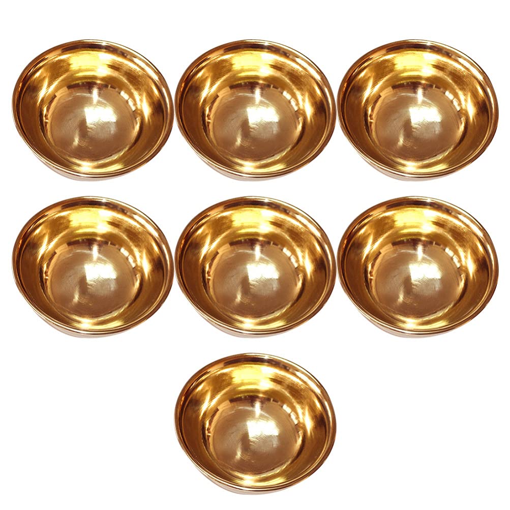 Angoily 7Pcs Buddhist Water Offering Bowls Holy Water Bowl Offering Cup Korean Bowls Beer Cup for Meditation Burning Incense Random Color