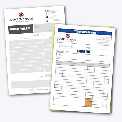 Your Invites Personalised A5 Duplicate Invoice Book 50 Sets NCR Pad