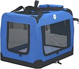 HugglePets Foldable Fabric Pet Crate Carrier Red Large 70x52cm with Sheepskin view 7