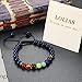 LOLIAS 4 Pcs Mens Bracelet Chakra Lava Stone Yoga Healing Diffuser Bracelets Adjustable L4
